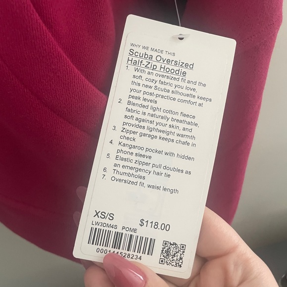 Lululemon Scuba Oversized Half Zip Pomegranate - Picture 3 of 5